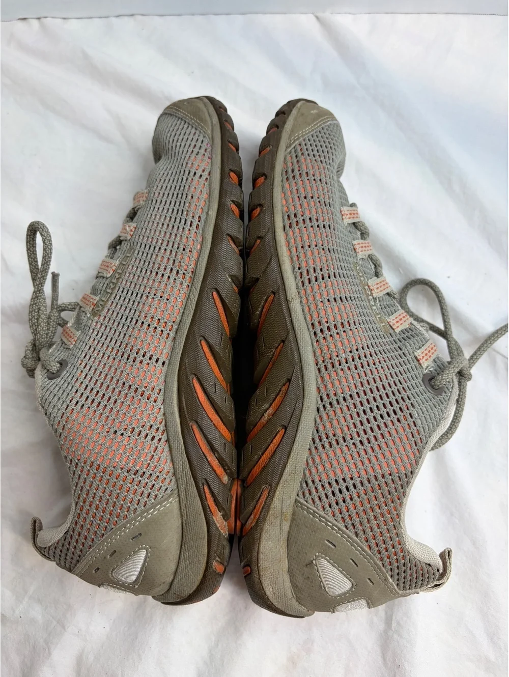 Merrell Women’s Mesh Walking Hiking Shoes Gray Orange Approx Size 8 8.5